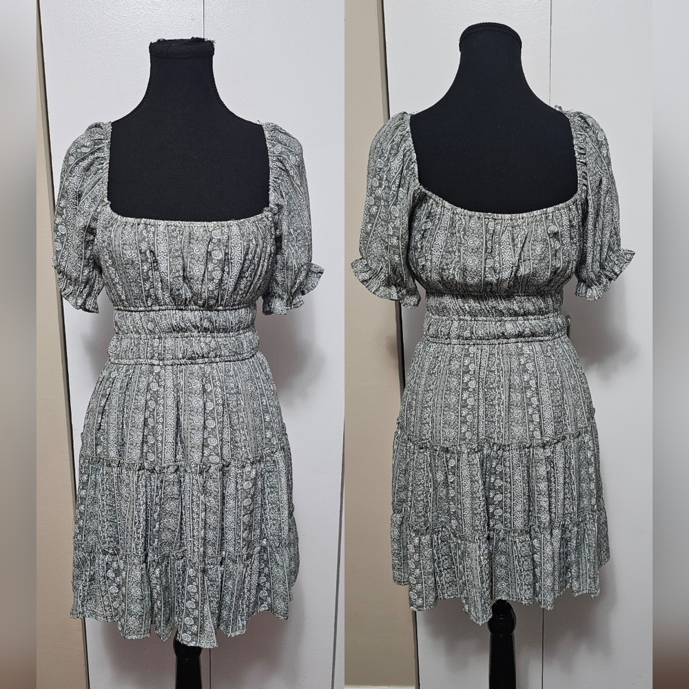 Smocked Tiered Mini Dress